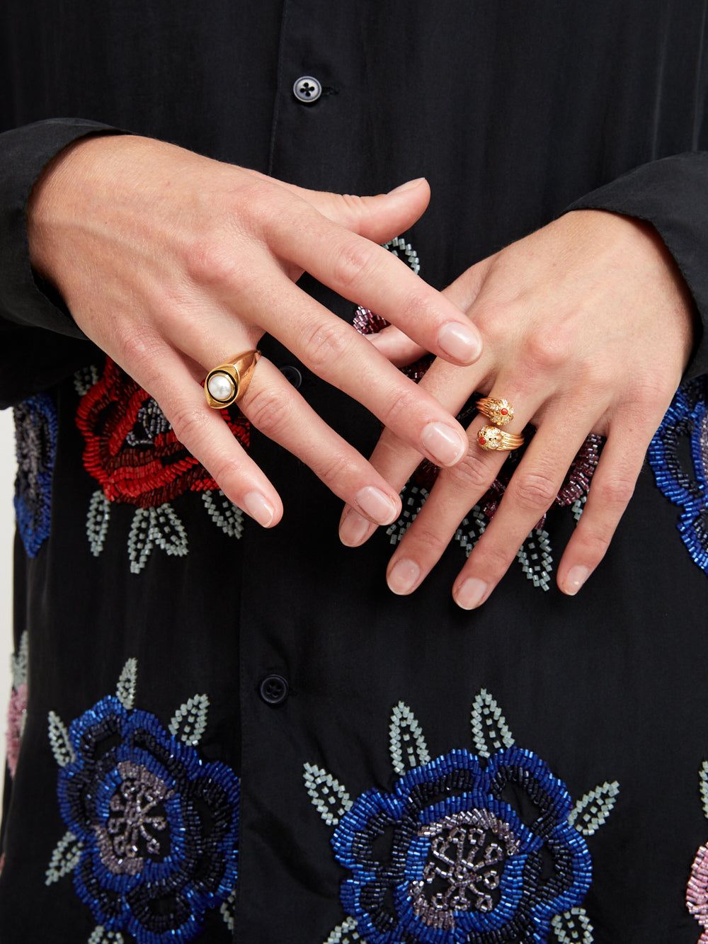 OUDJAT UMA AKOYA RING