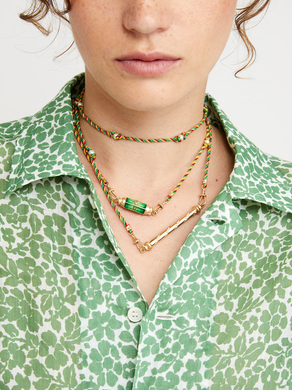 BABY LOCKET COLLAR Green