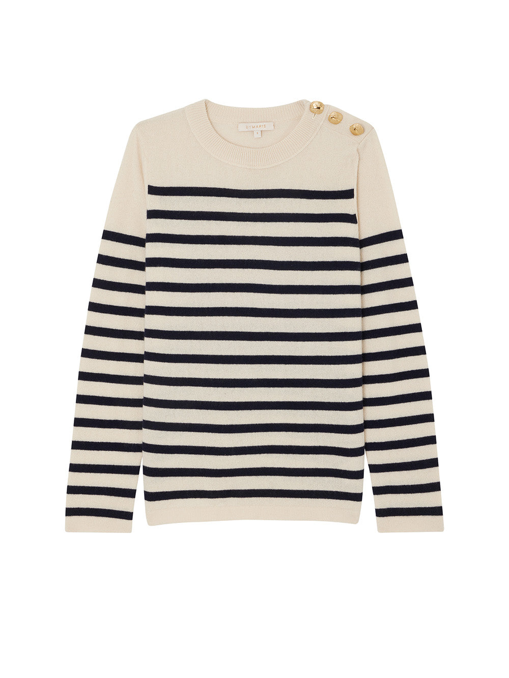 THEO STRIPED SWEATER ANTIQUE WHITE & NAVY