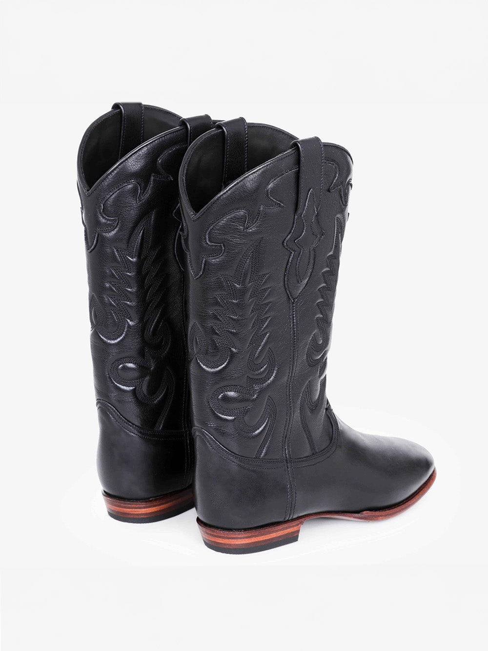 MIDNIGHT LEATHER BLACK BOOTS