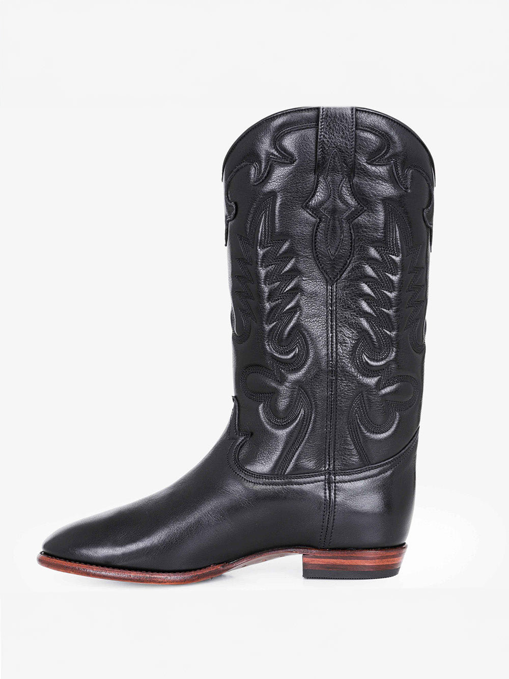 MIDNIGHT LEATHER BLACK BOOTS