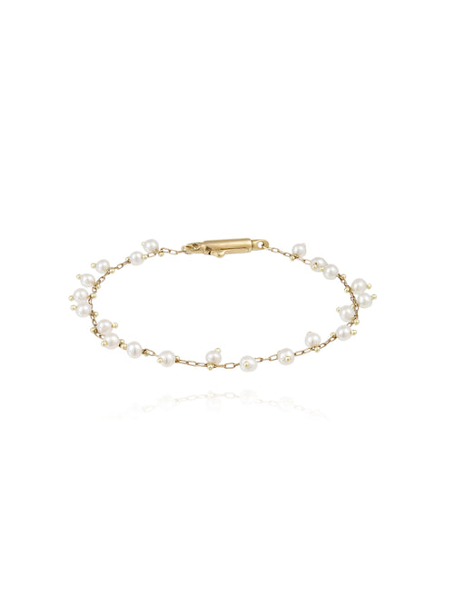 FINE CHEN AND PEARLS BRACELET