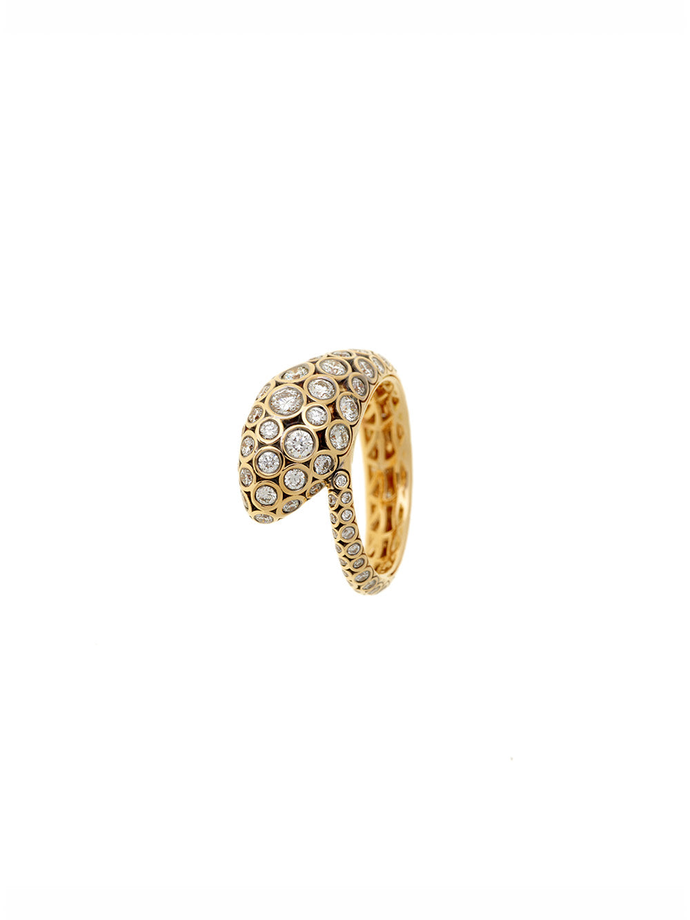 BASILIK YELLOW GOLD AND DIAMOND RING