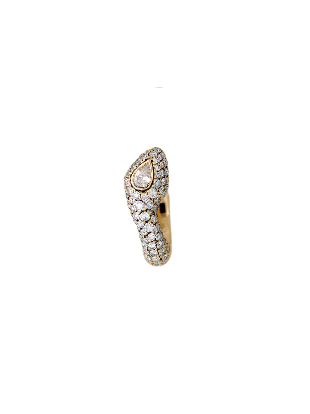 LEFT EARRING LOOP Basilyk YELLOW GONE AND MARQUISE DIAMOND