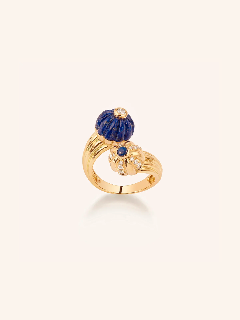 BAGUE DOUBLE GELATO LAPIS-LAZULI ET DIAMANTS