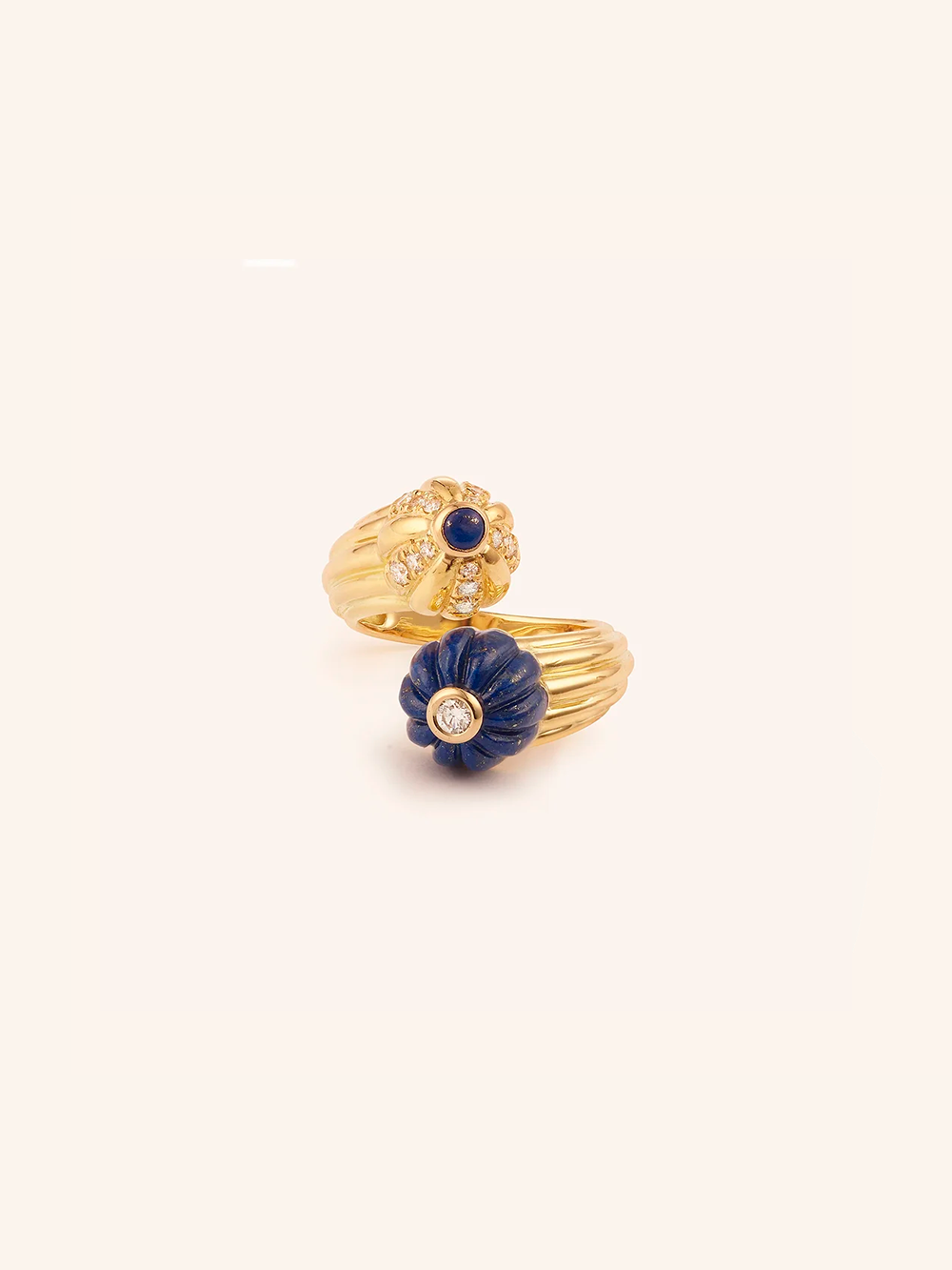 BAGUE DOUBLE GELATO LAPIS-LAZULI ET DIAMANTS