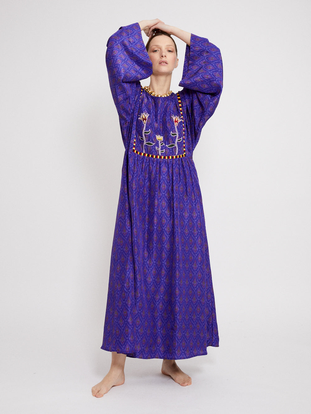 DEVA VIOLET SILK DRESS