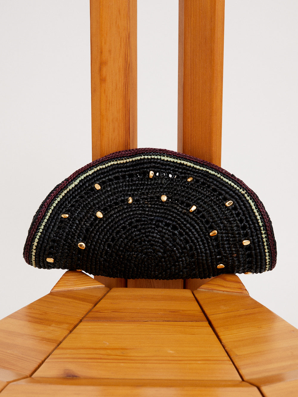Raphia Indigo Sol Pouch