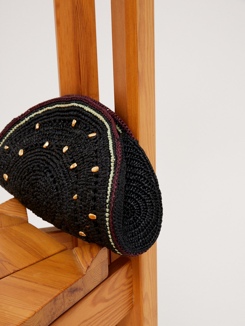 Raphia Indigo Sol Pouch