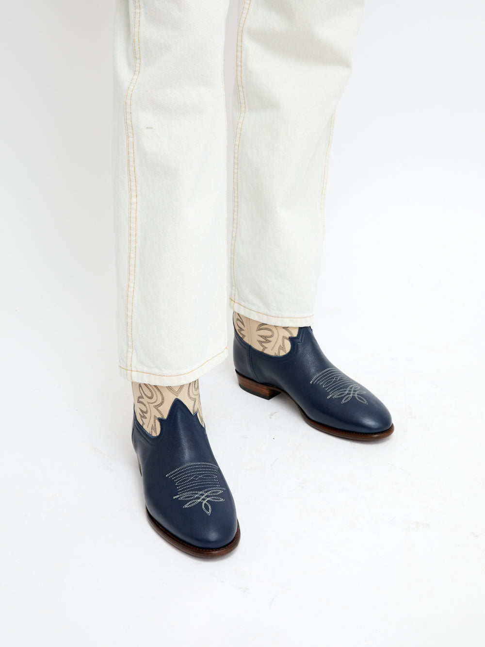 BOTTINES EARLY MIDNIGHT WANDER NAVY CREAM
