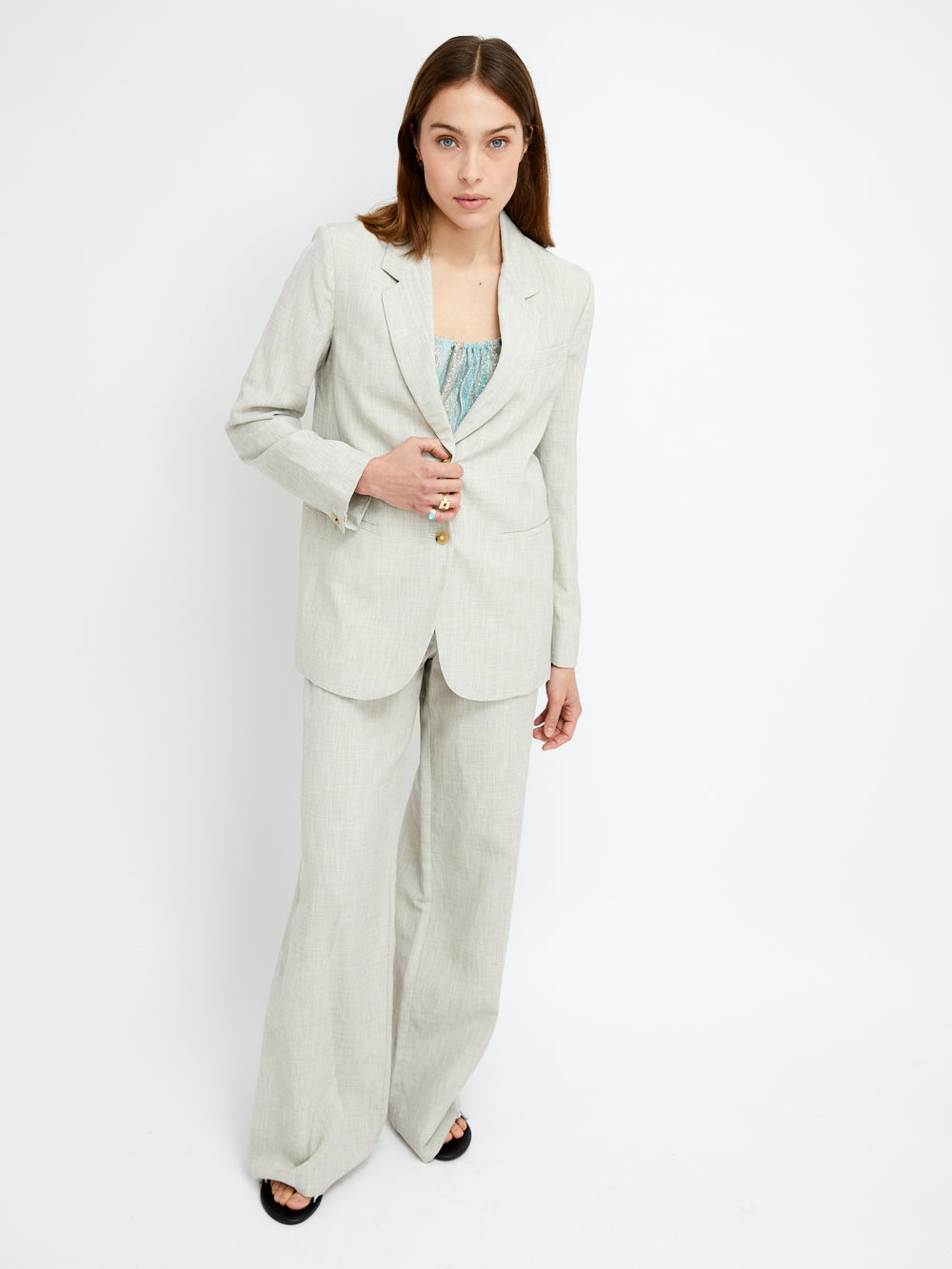 MADREPERLA LINEN BLAZER JACKET