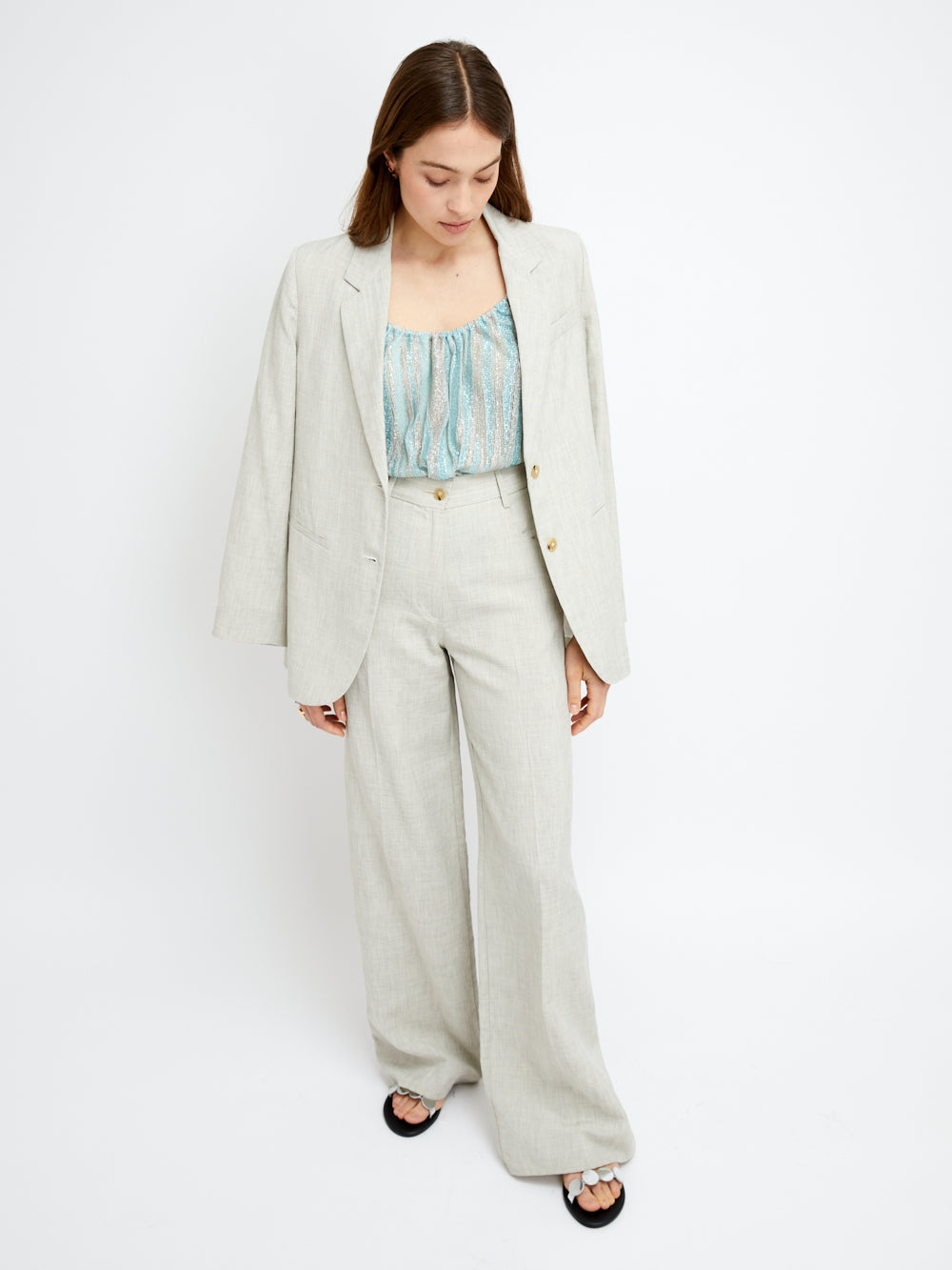 MADREPERLA LINEN BLAZER JACKET