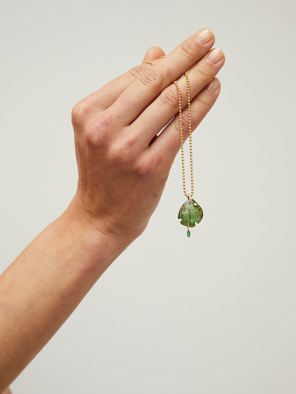 COLLIER POISSON TOURMALINE VERTE