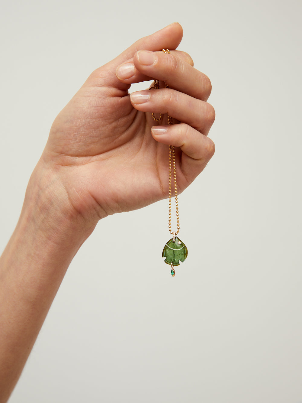 COLLIER POISSON TOURMALINE VERTE