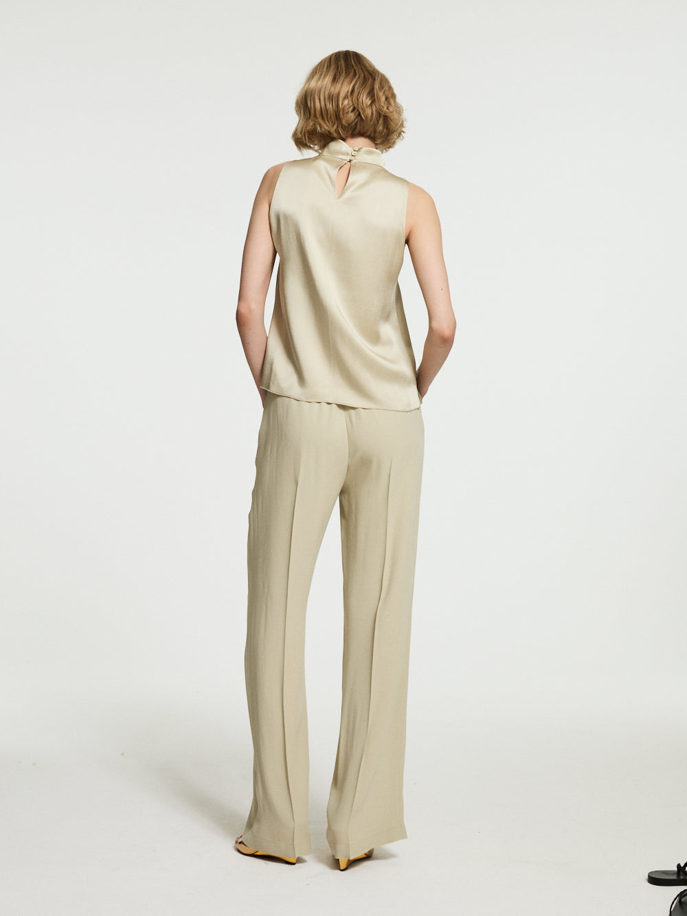 SATIN REVERSE TROUSERS