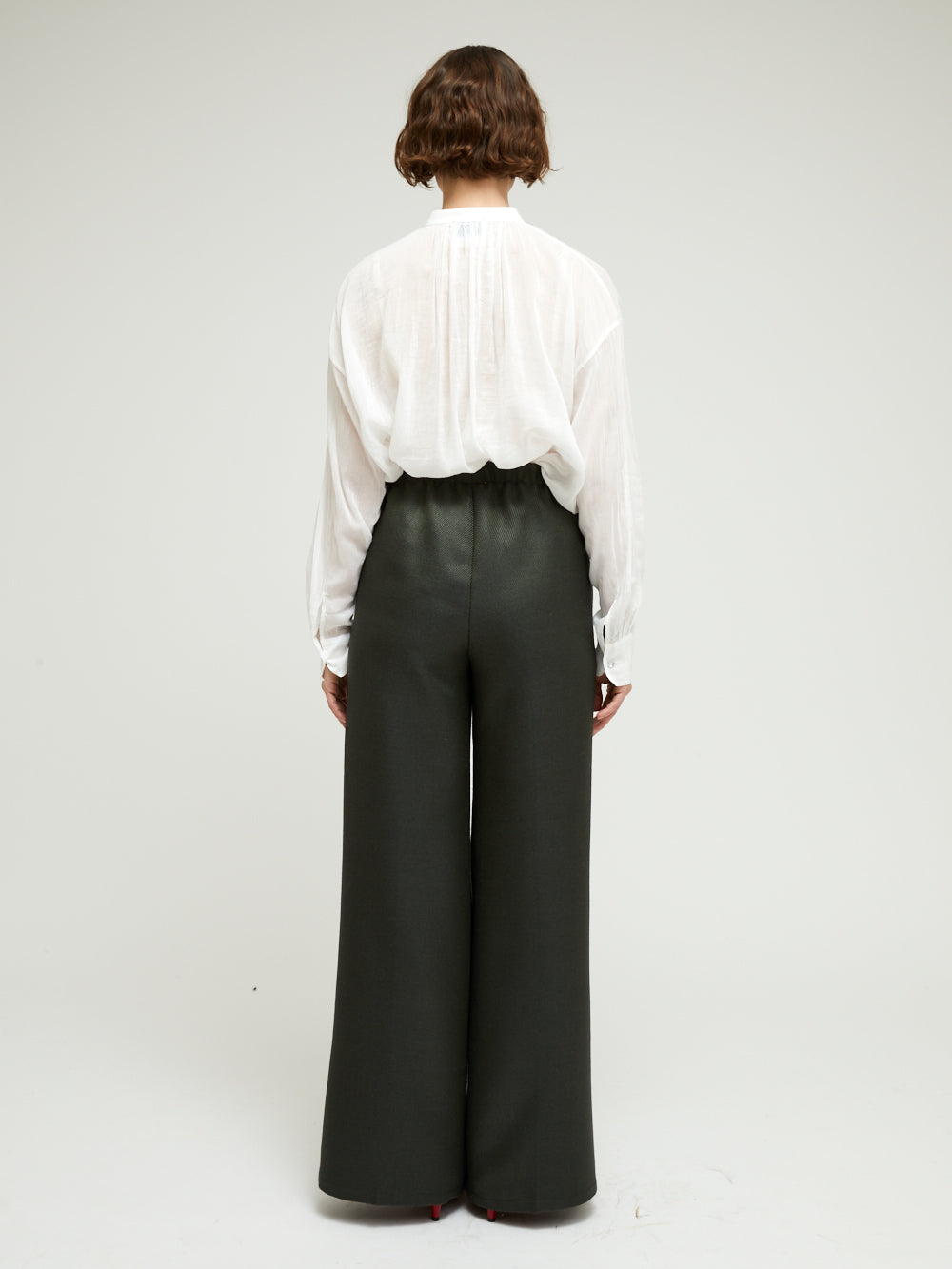 WHITE RHINESTONE BOHEMIAN VOILE SHIRT
