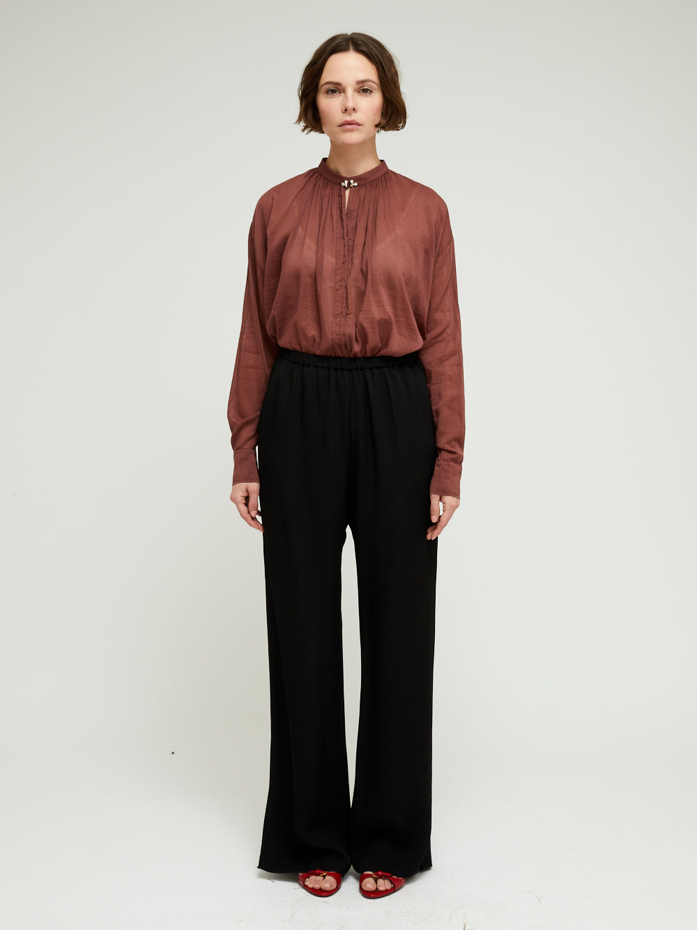 PANTALON SABLÉ NOIR