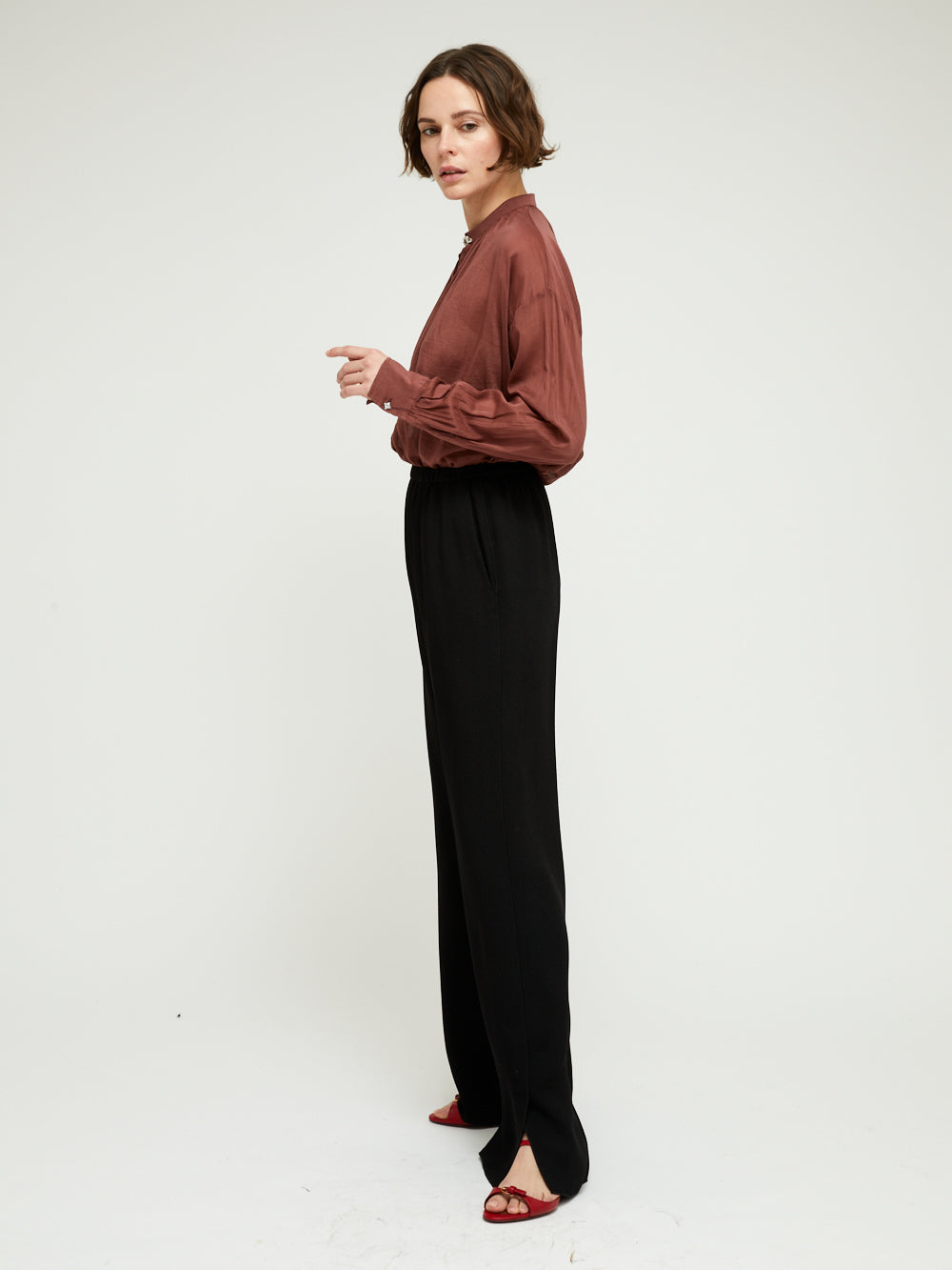 PANTALON SABLÉ NOIR