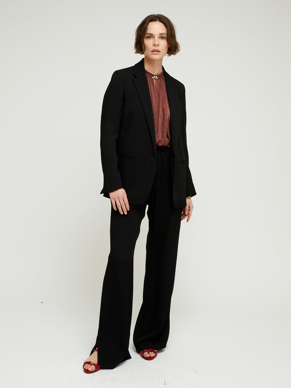 PANTALON SABLÉ NOIR