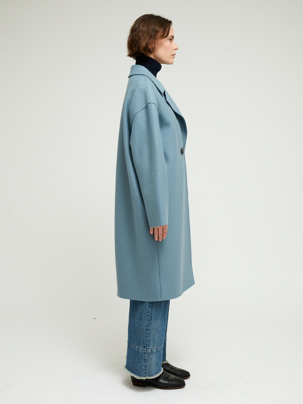 MANTEAU DROPPED SHOULDER MINERAL GREY
