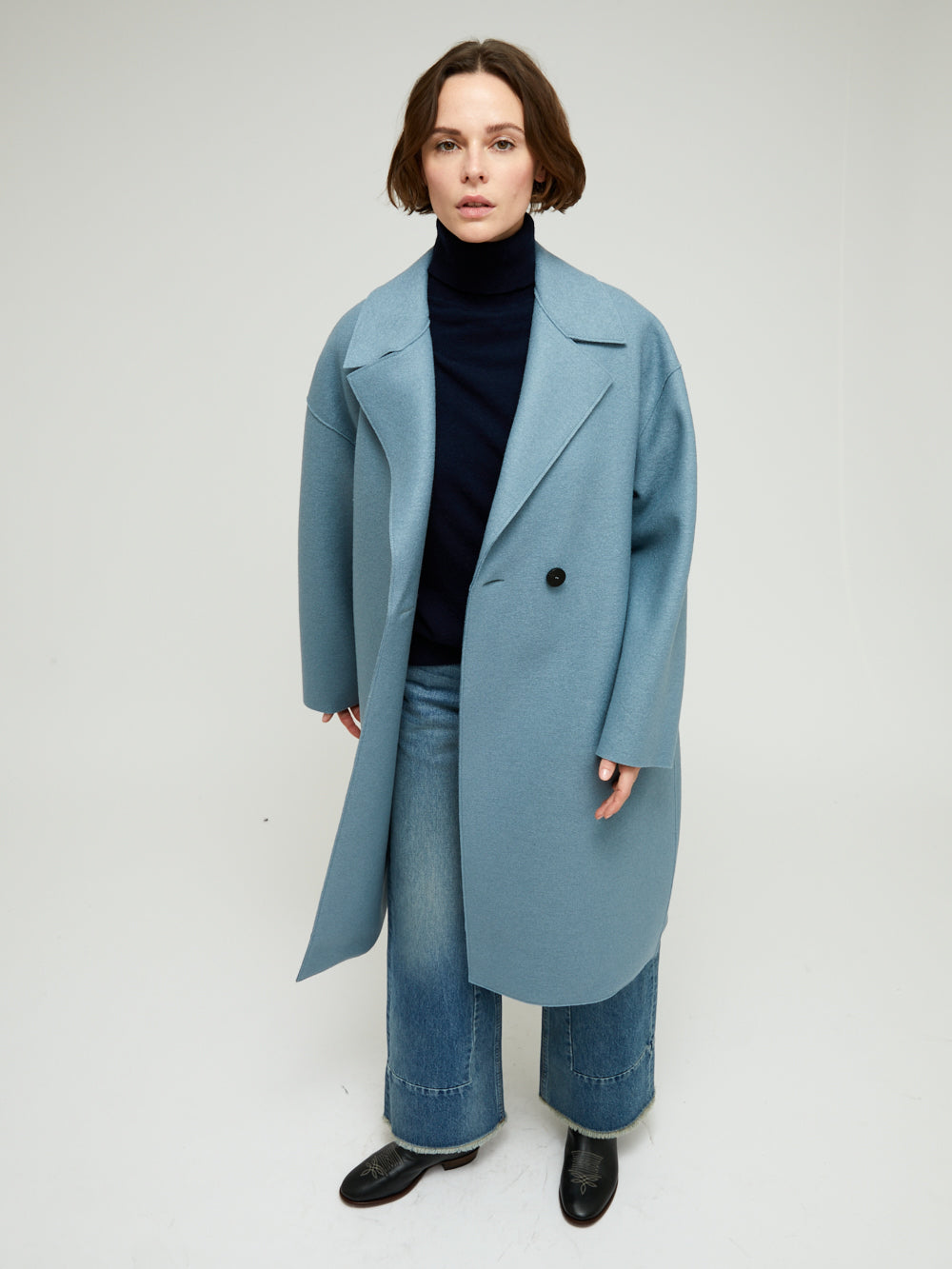 MANTEAU DROPPED SHOULDER MINERAL GREY