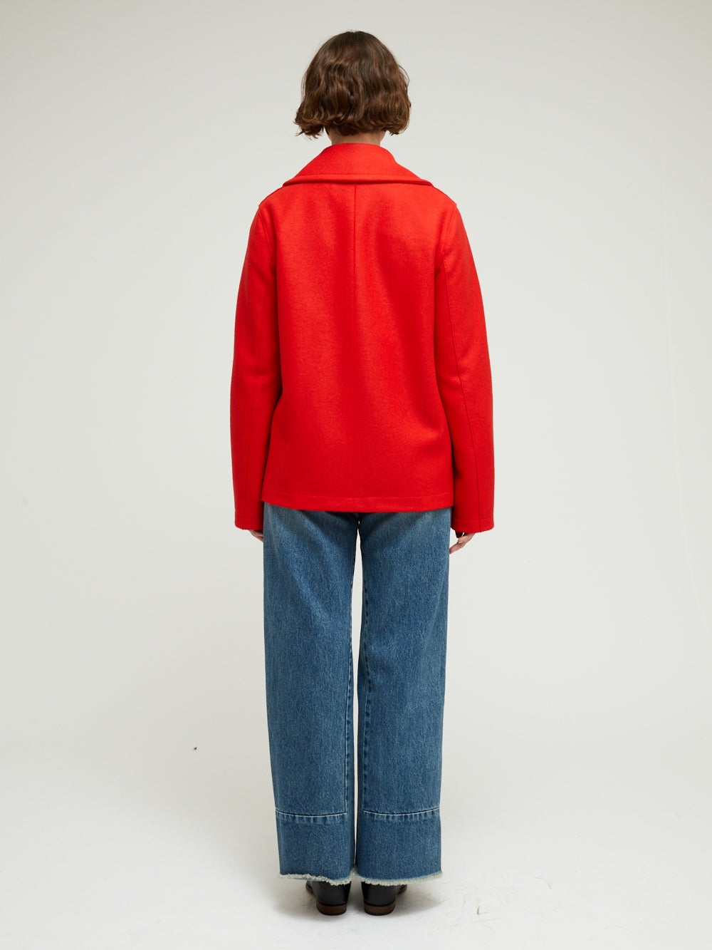 LIGHT PRESSED WOOL RED PEACOCK