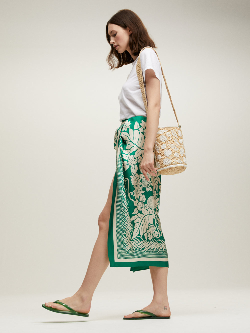 LAMOUR GREEN SARONG SKIRT