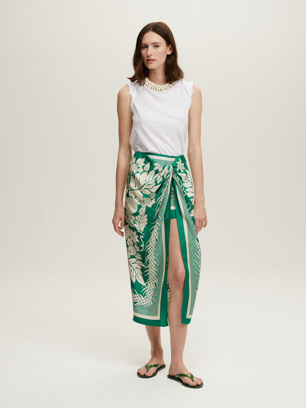 LAMOUR GREEN SARONG SKIRT
