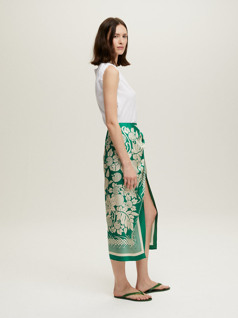 LAMOUR GREEN SARONG SKIRT