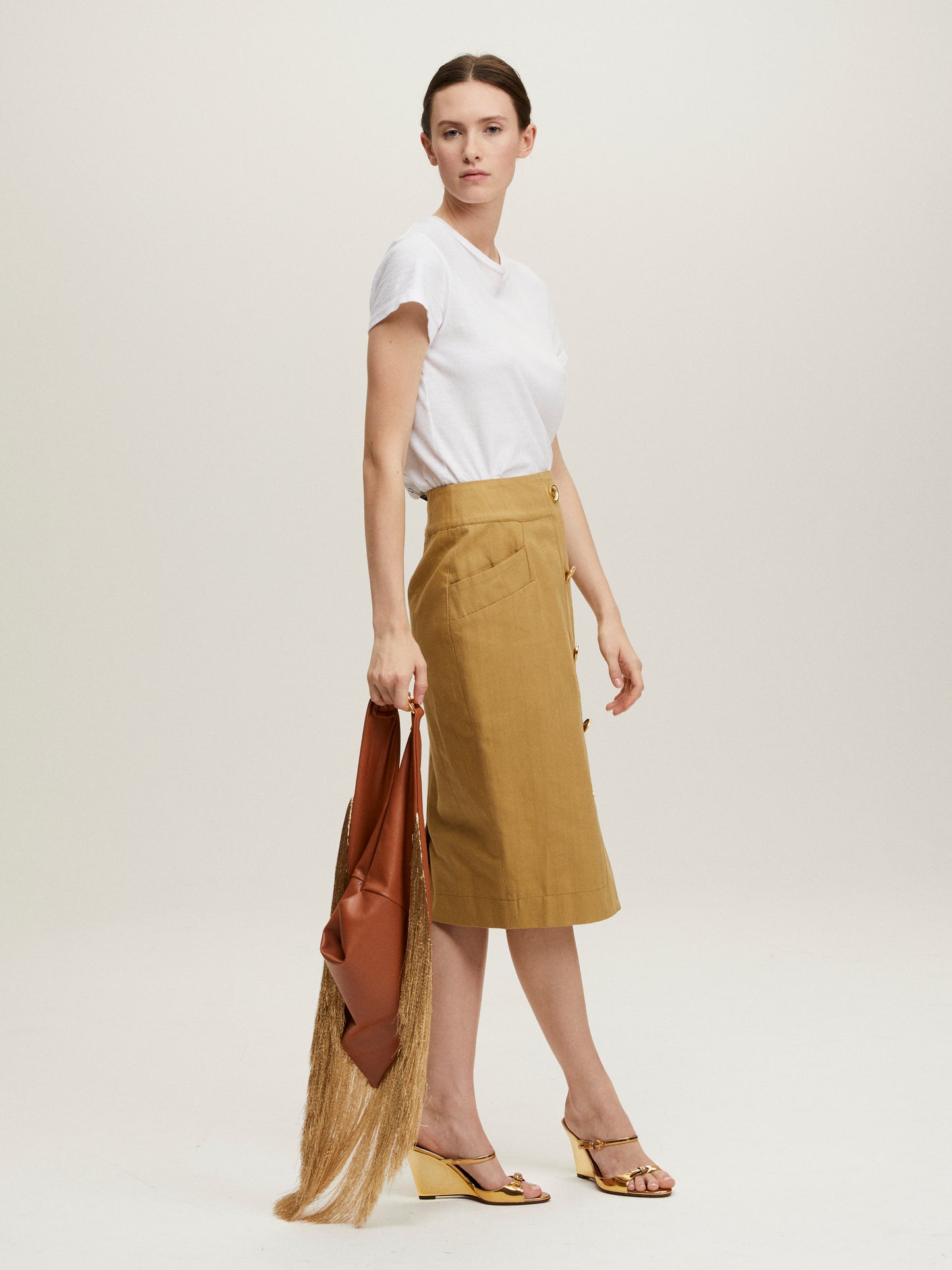 JUPE BIJOU CAMEL