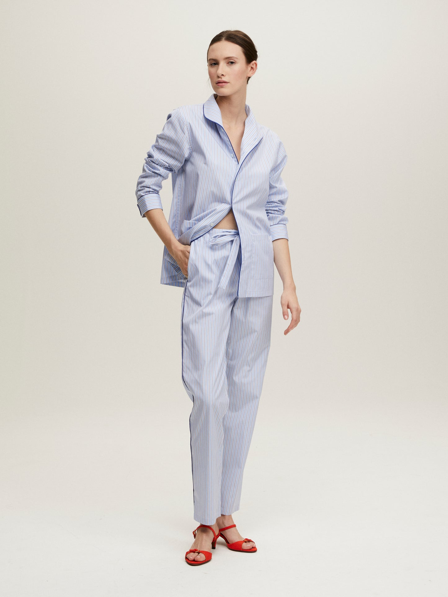 WALDORF BLUE STRIPED PAJAMAS