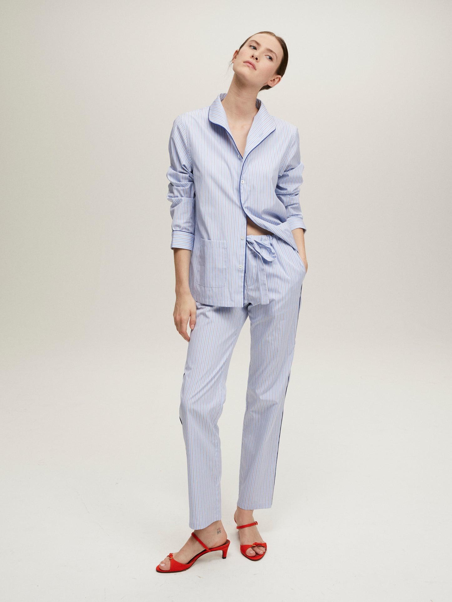 WALDORF BLUE STRIPED PAJAMAS