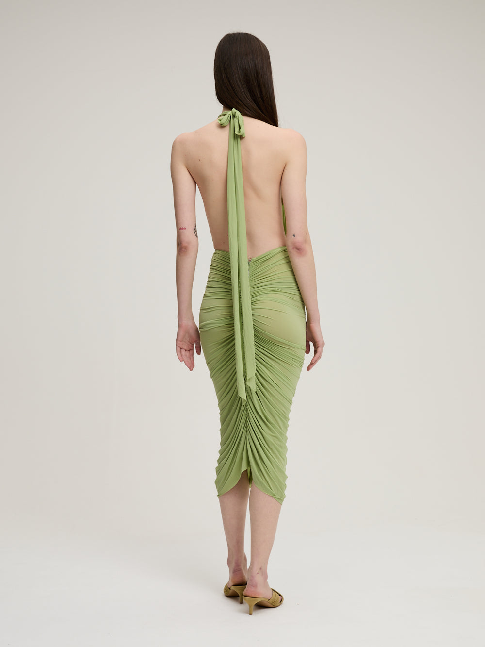 ROBE MILENA VERT ANIS