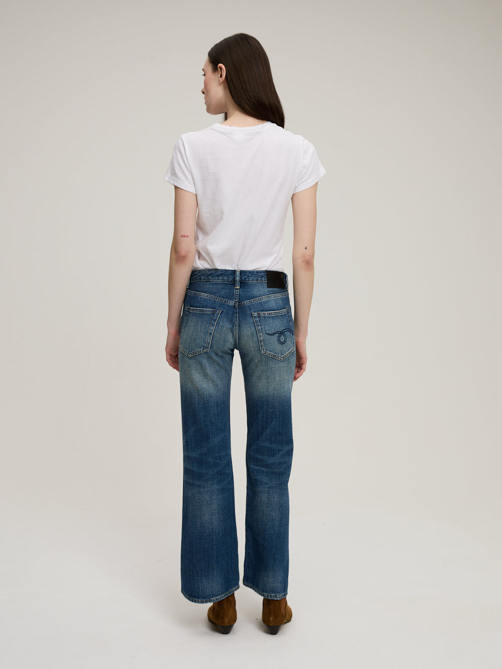 JEAN JOAN CROPPED FLARE RAINE BLUE