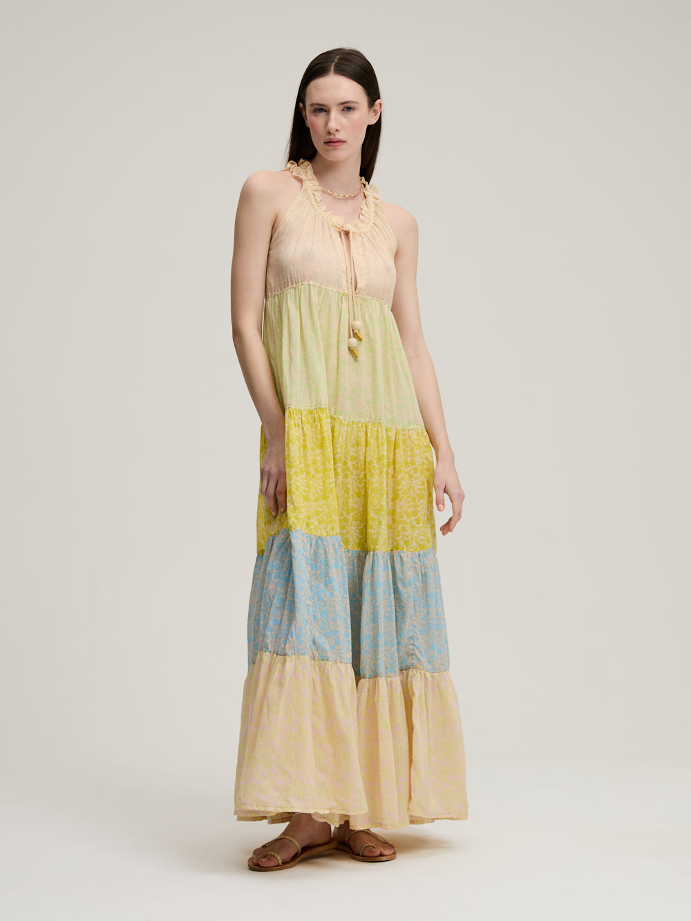 ROBE MAXY HIPPY FLOWER CREAM