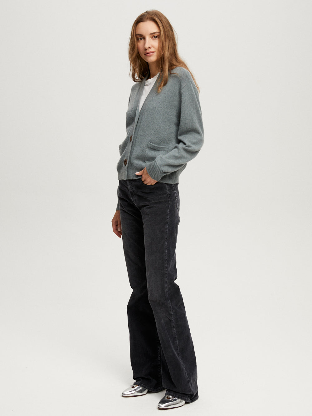LOU MINERAL BLUE CARDIGAN