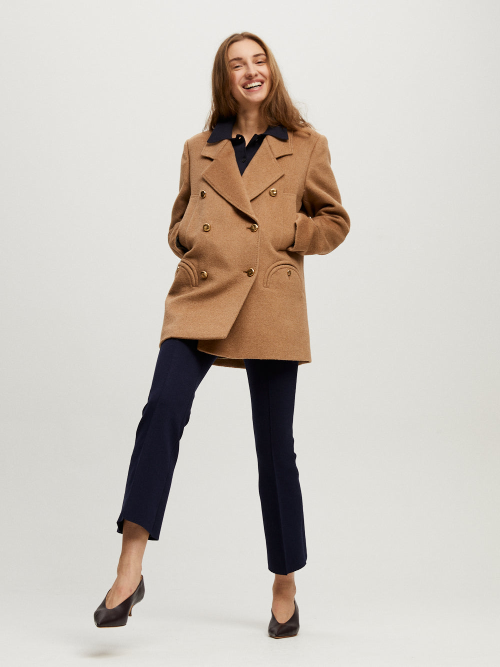 SEALADY MYLIUS CAMEL COAT