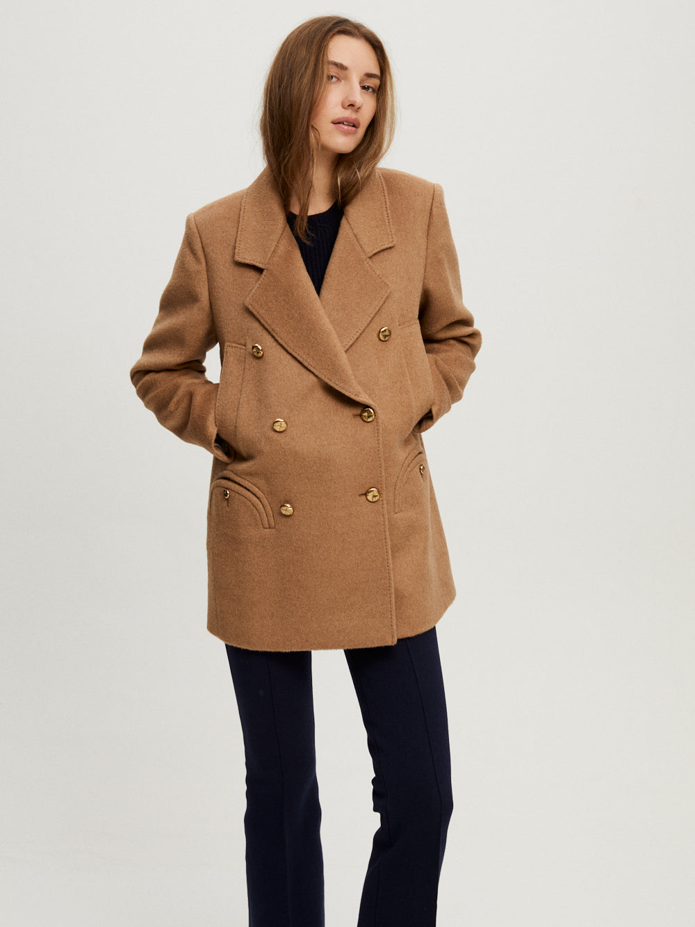SEALADY MYLIUS CAMEL COAT