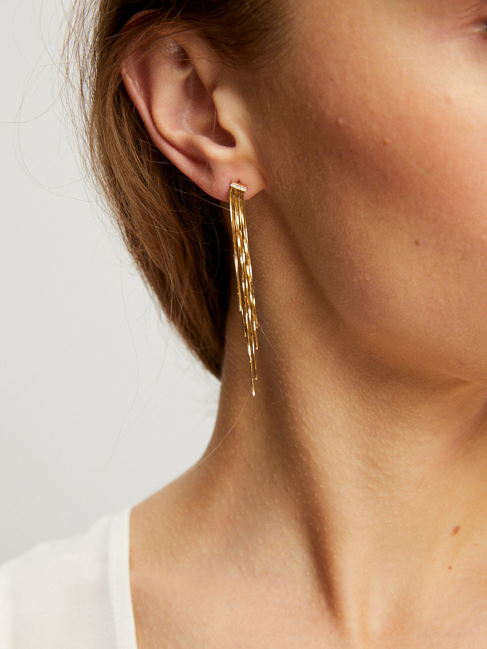 EXTRA LONG FRINGE EARRINGS