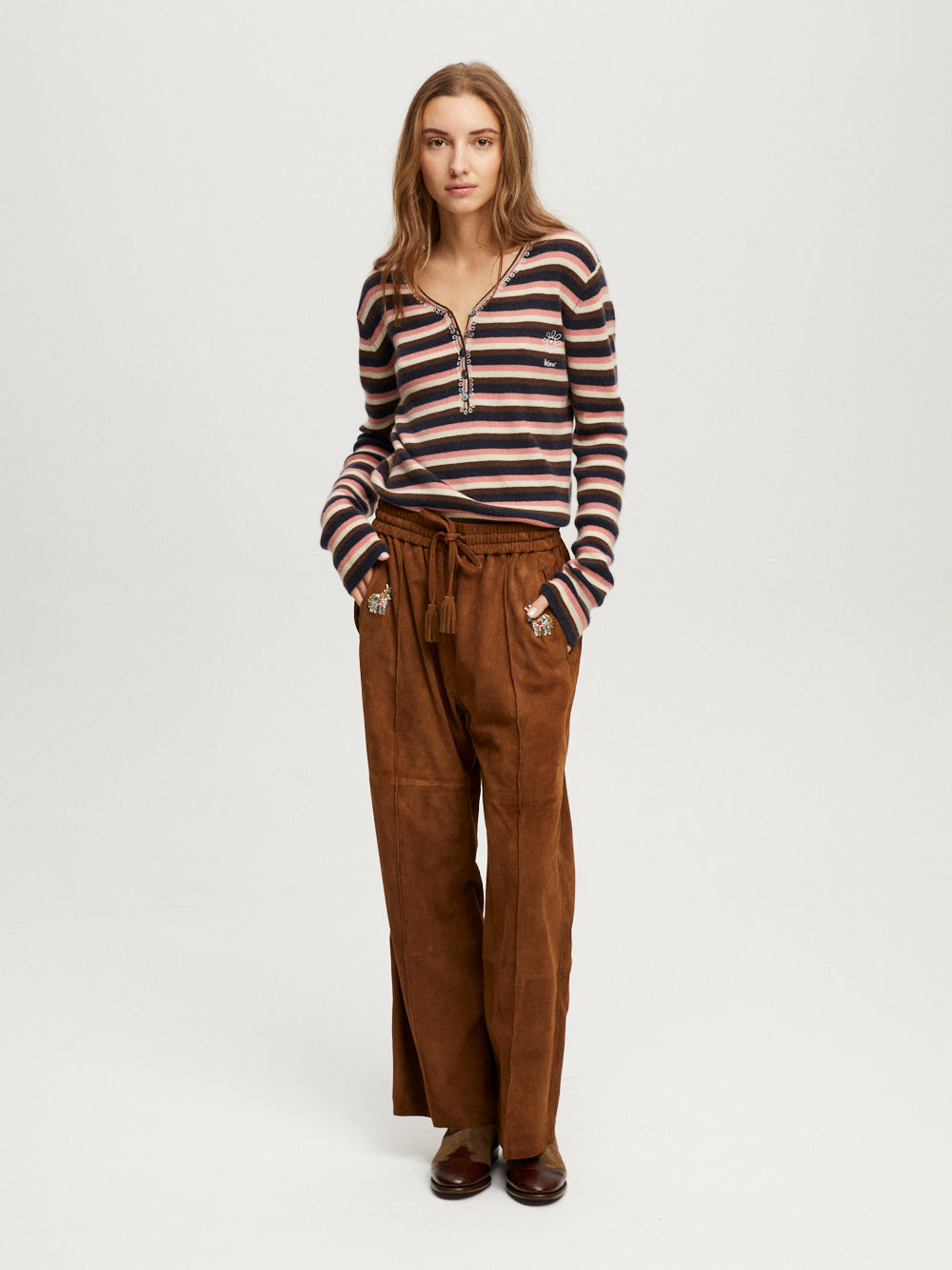 BROWN POST PANTS