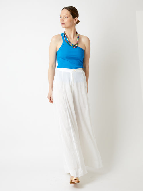 COTTON SILK VOILE TROUSERS