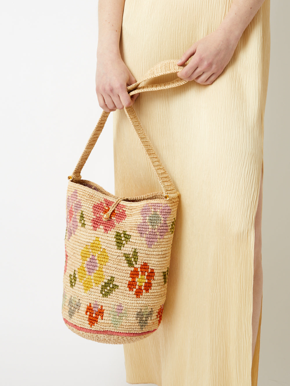 BIANCHI FIORI BUCKET BAG