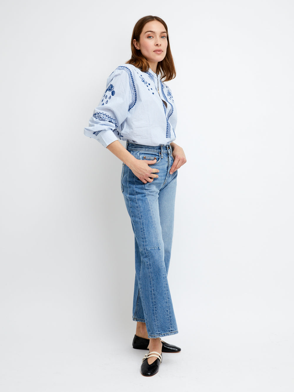 CHEMISE LION BLEUE
