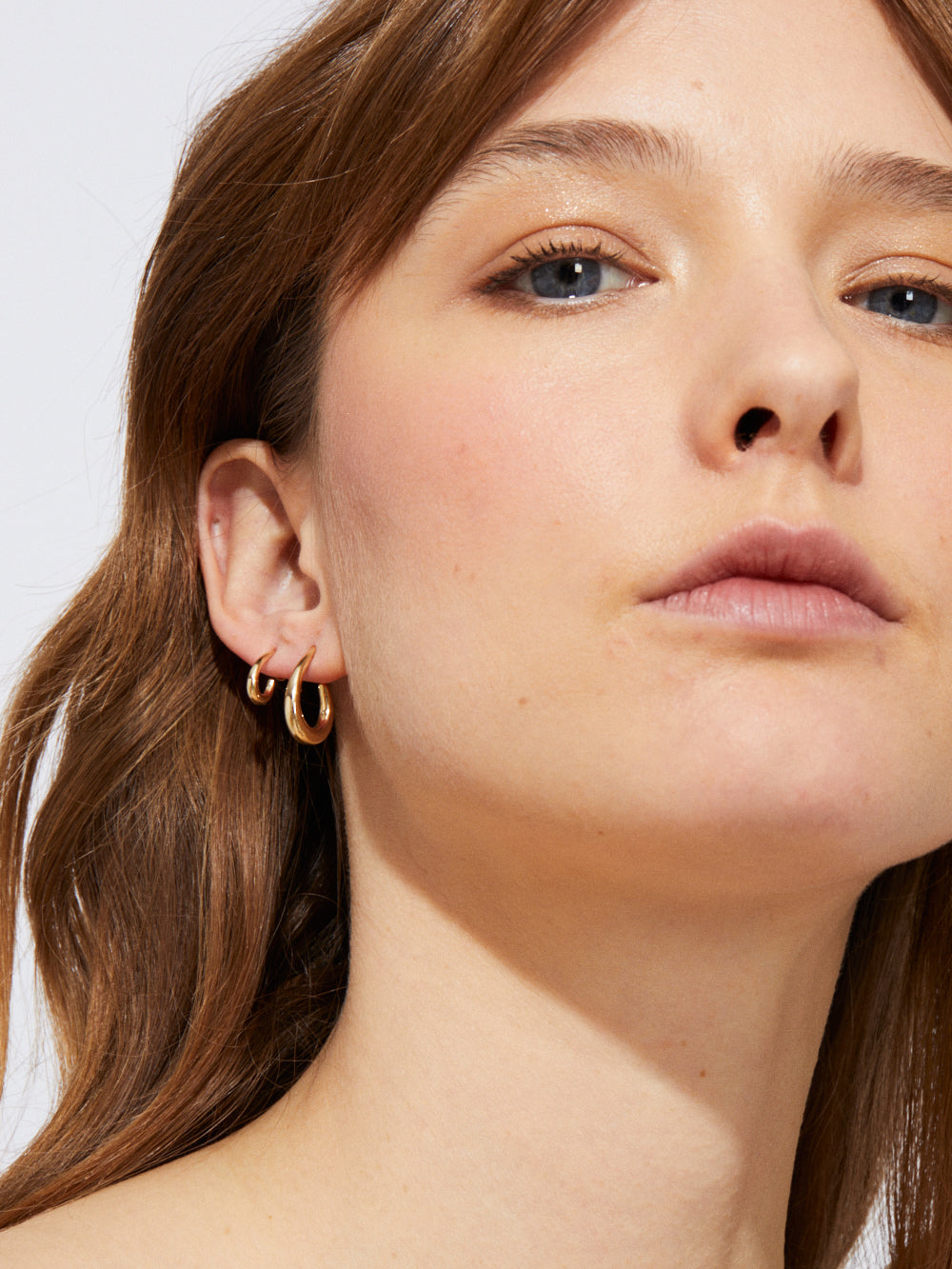 BOUCLE D'OREILLE OVALE OUVERTE TAILLE PETITE