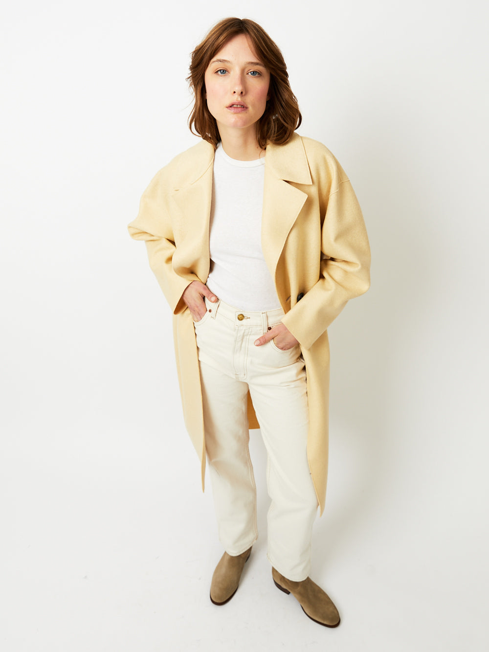 MANTEAU DROPPED SHOULDER VANILLA