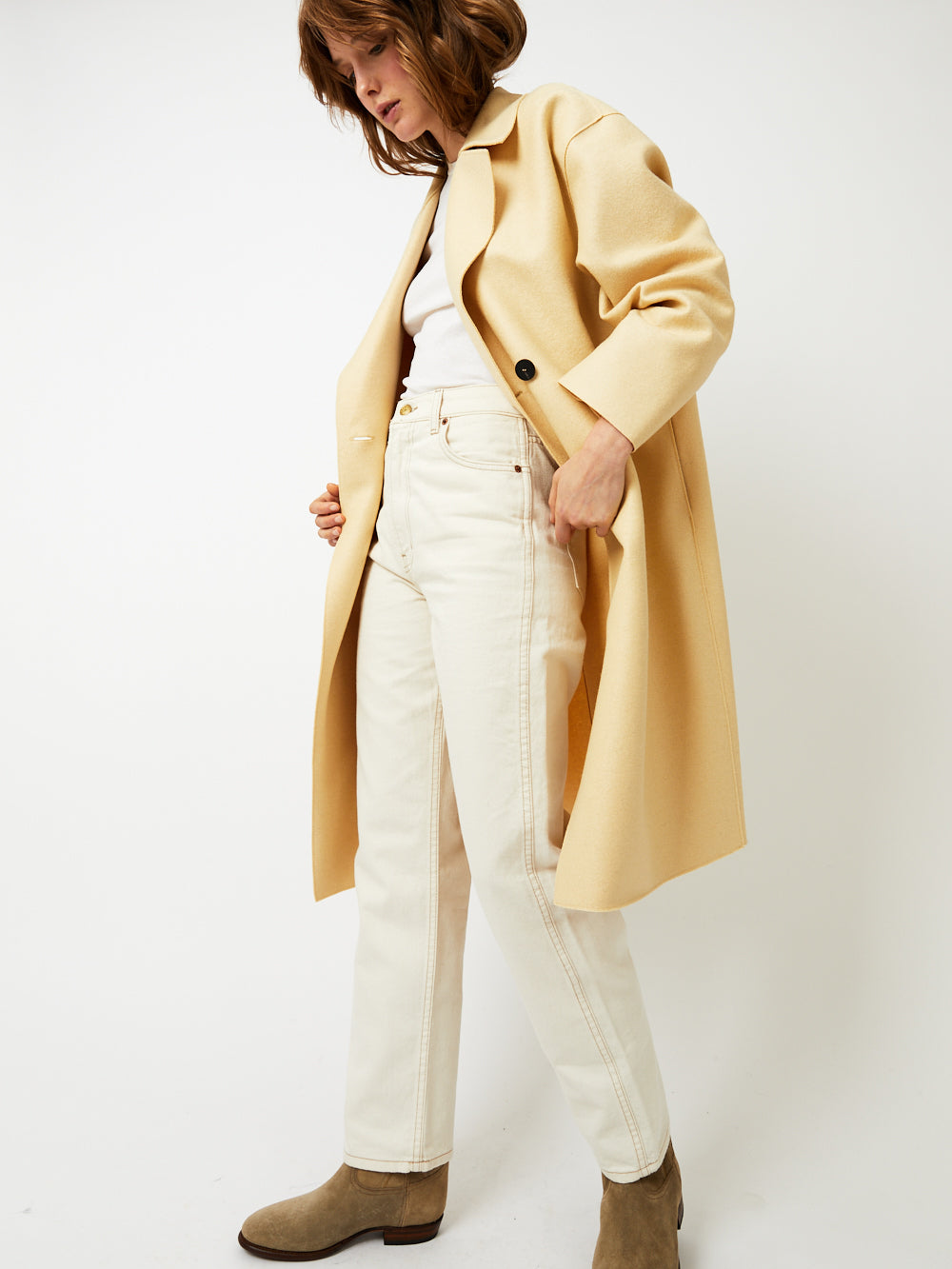 MANTEAU DROPPED SHOULDER VANILLA