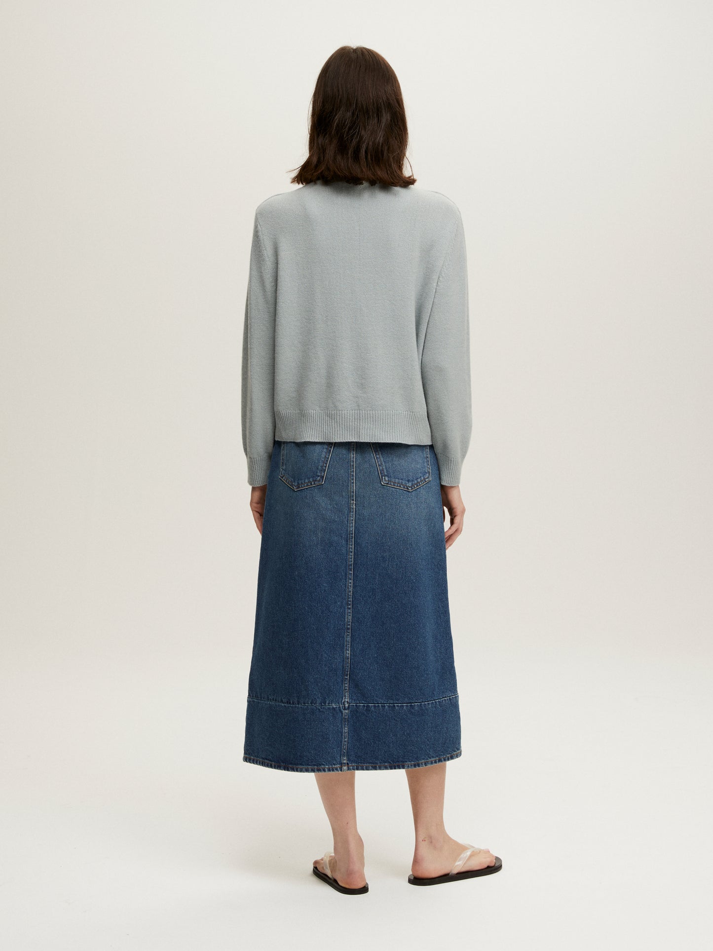 LOU CONTRAST CIELO & ANTIQUE WHITE CARDIGAN