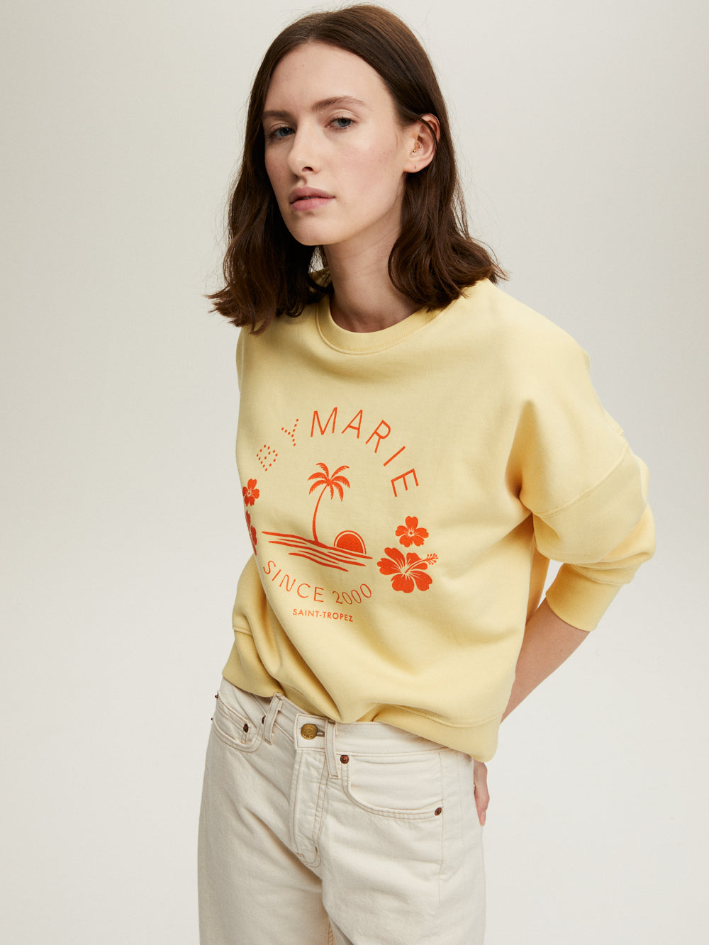 25 YEARS SHORT YELLOW SWEATSHIRT
