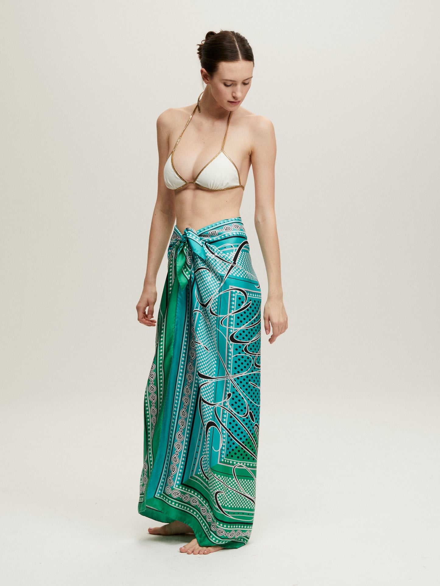 KUCIN TURQUOISE & GREEN SKIRT