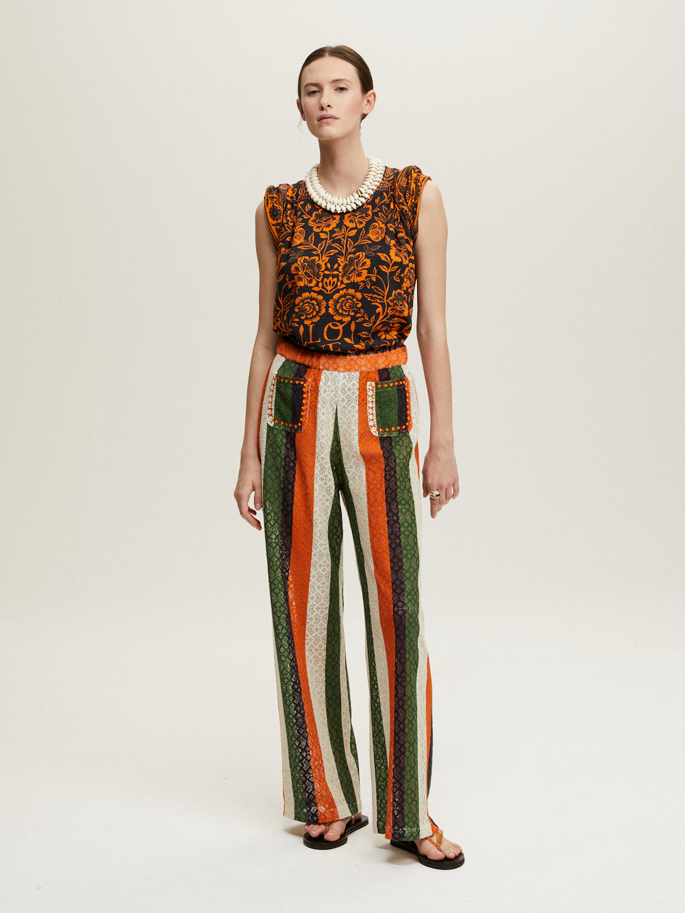 PANTALON ZUMBA ORANGE & VERT